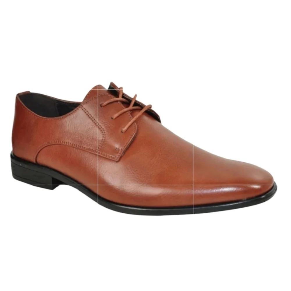 BRAVO King-1 Men's Leather Dress Oxford in Brown. Size 12